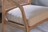 Nabhi Mango Wood & Cane Occasional Chair - Natural