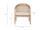 Nabhi Mango Wood & Cane Occasional Chair - Natural