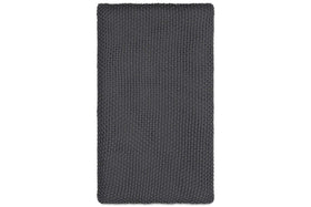 Nahan Moss Stitch Cotton Throw - Charcoal