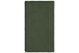Nahan Moss Stitch Cotton Throw - Forest Green