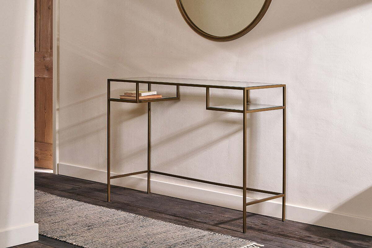 Nakuru Iron & Glass Console Table