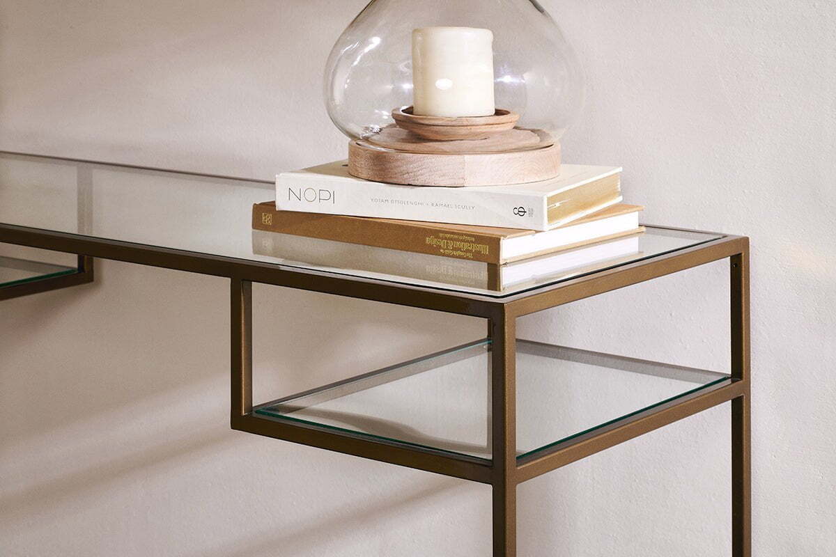Nakuru Iron & Glass Console Table