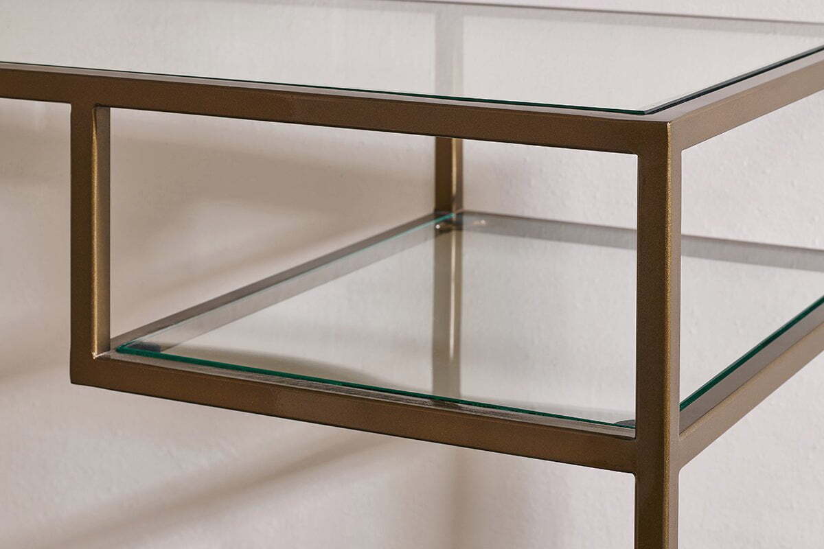 Nakuru Iron & Glass Console Table