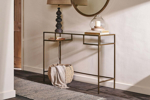 Nakuru Iron & Glass Console Table