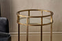 Nakuru Iron & Glass Drinks Table - Brass