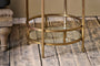 Nakuru Iron & Glass Drinks Table - Brass