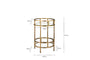 Nakuru Iron & Glass Drinks Table - Brass