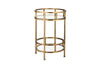 Nakuru Iron & Glass Drinks Table - Brass