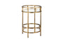 Nakuru Iron & Glass Drinks Table - Brass