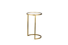 Nakuru Iron & Glass Side Table Set - Brass