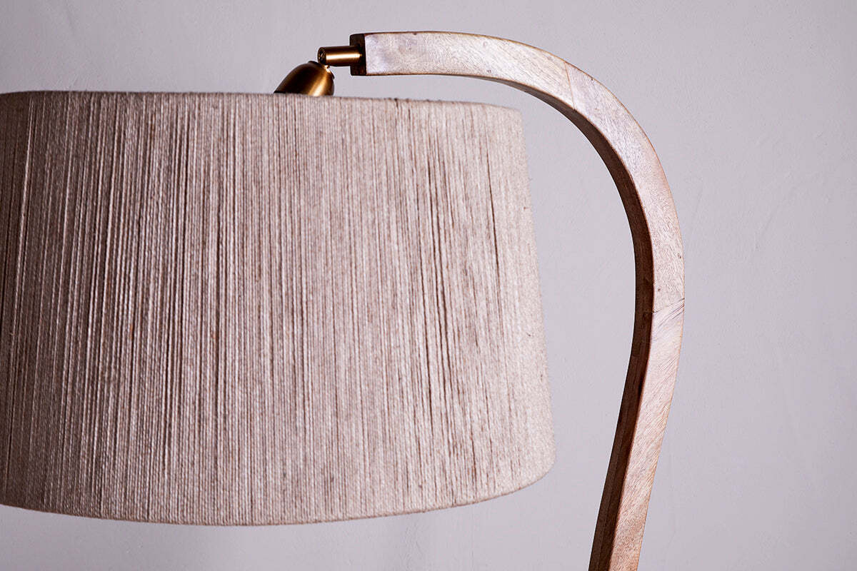 Namira Mango Wood Floor Lamp - Natural