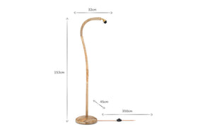 Namira Mango Wood Floor Lamp - Natural