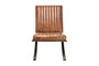 Narwana Ribbed Leather Lounger - Aged Tan
