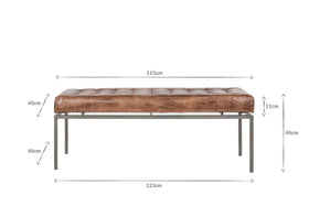 Nasan Leather Upholstered Bench