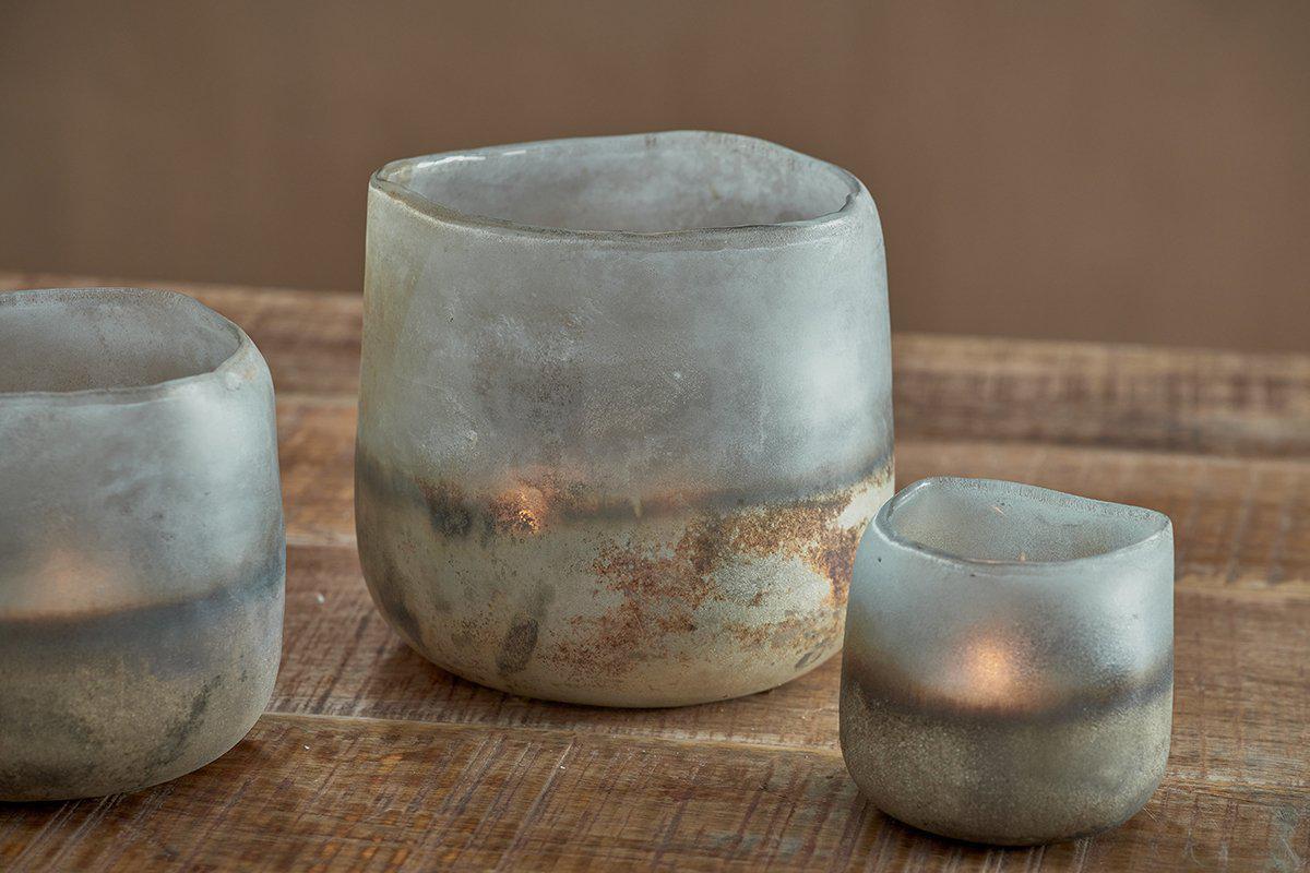 Ngolo Tealight Holder - Aged Smoke