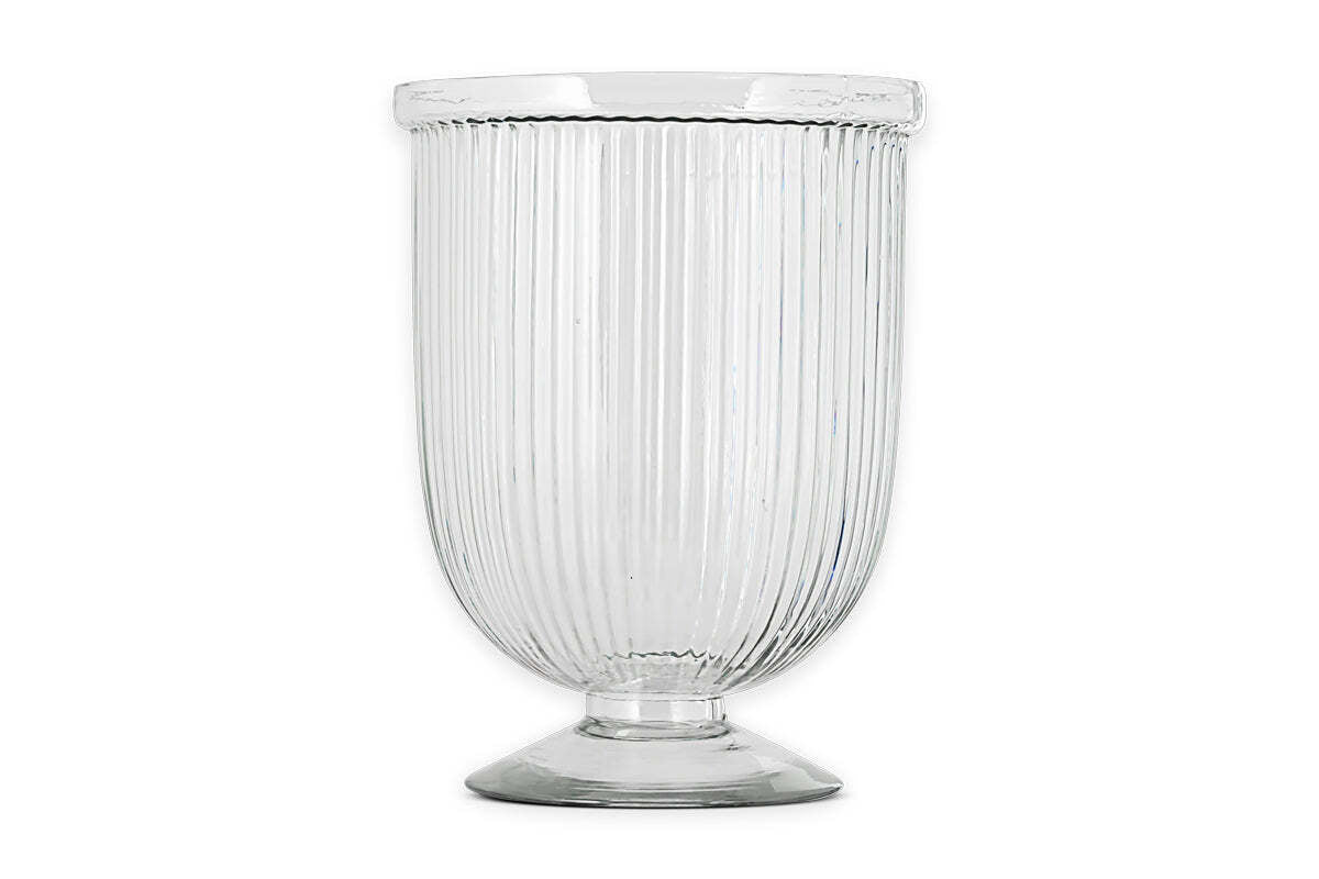 Nia Recycled Glass Candle Holder - Clear