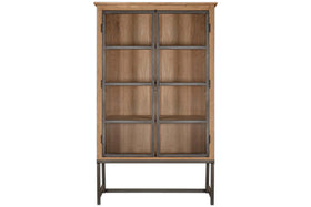 Nirvi Wood & Iron Cabinet - Black