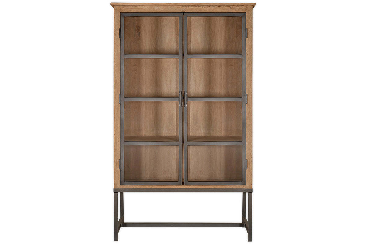 Nirvi Wood & Iron Cabinet - Black