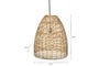 Noko Natural Wicker Conical Pendant - Small