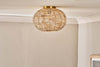 Noko Rattan Flush Ceiling Light