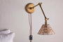 Noko Rattan Wall Lamp - Natural & Antique Brass
