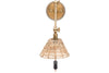Noko Rattan Wall Lamp - Natural & Antique Brass