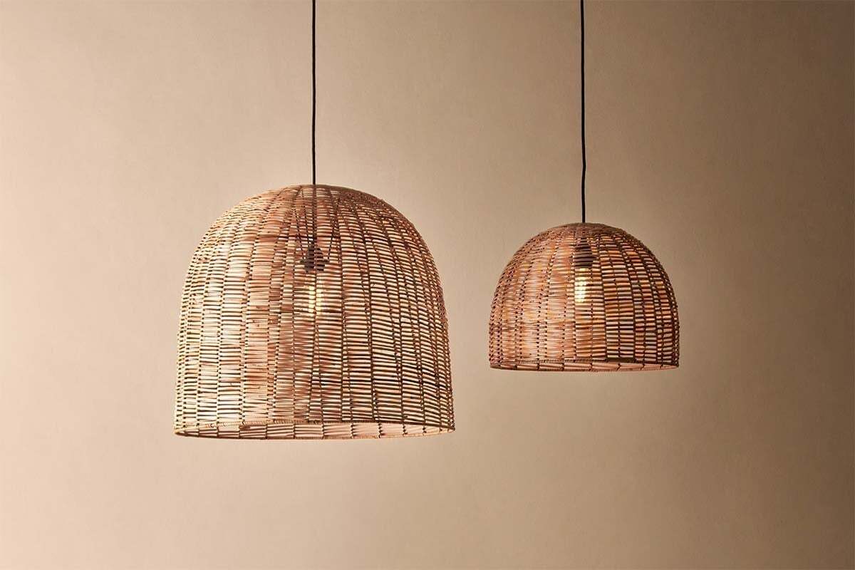 Noko Wicker Dome Pendant - Large