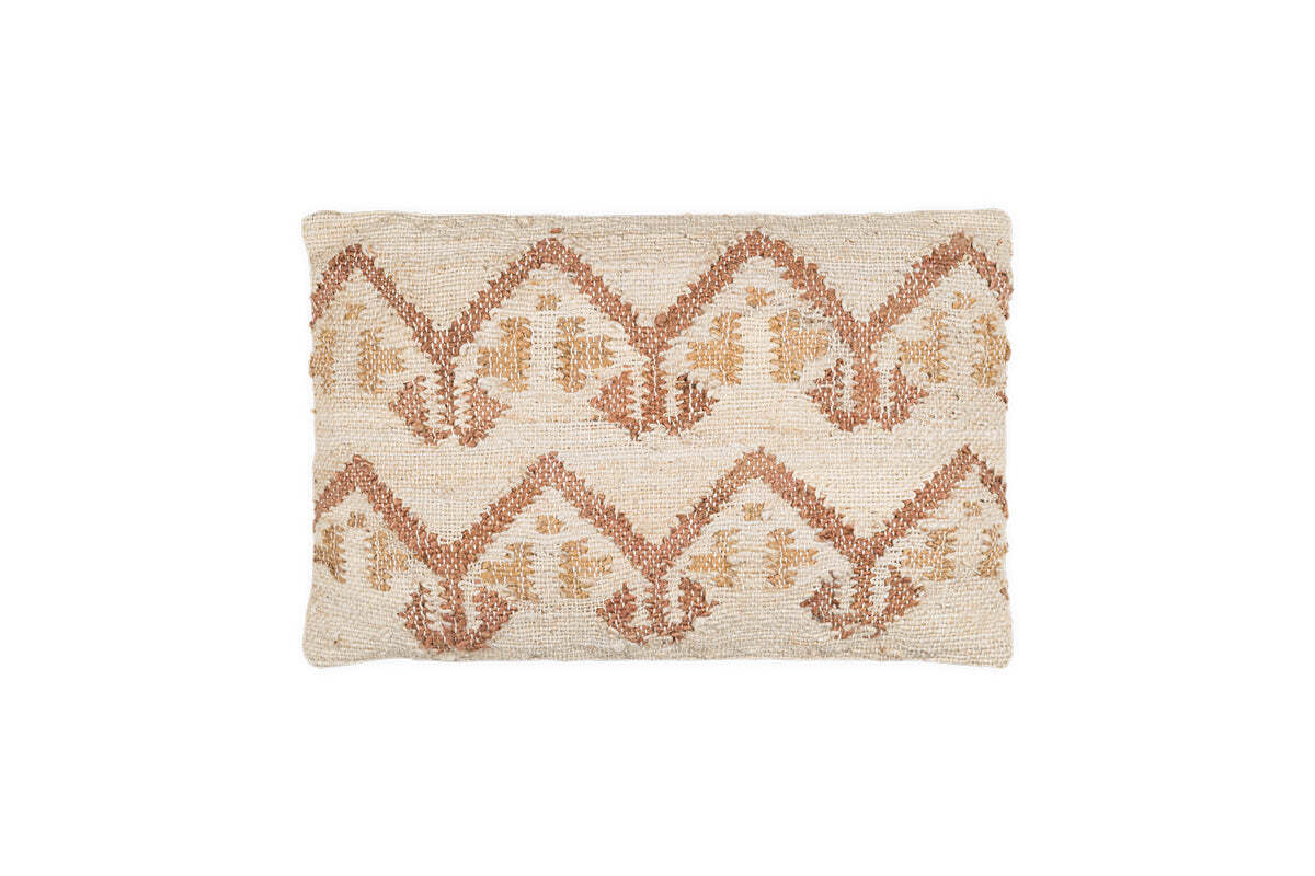 Nuvali Cotton & Jute Cushion Cover - Rust