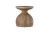 Omari Mango Wood Candlestick - Natural-Trade nkuku