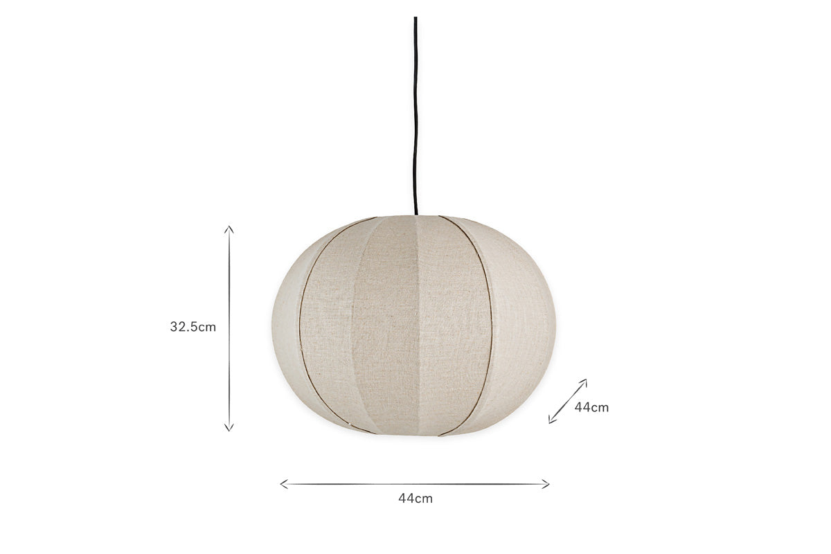 Orisa Linen Lampshade - Off White-Trade nkuku