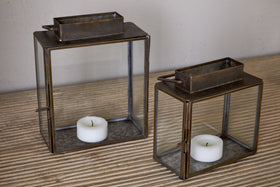 Obi Mini Table Lantern - Antique Brass