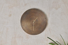Okota Wall Hung Clock - Antique Brass