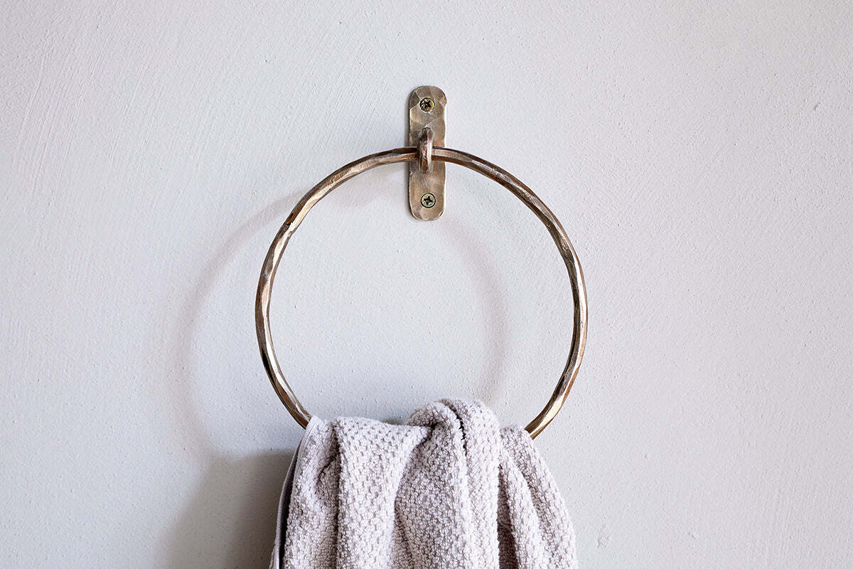 Olani Towel Ring - Antique Brass