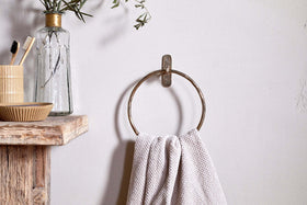 Olani Towel Ring - Antique Brass