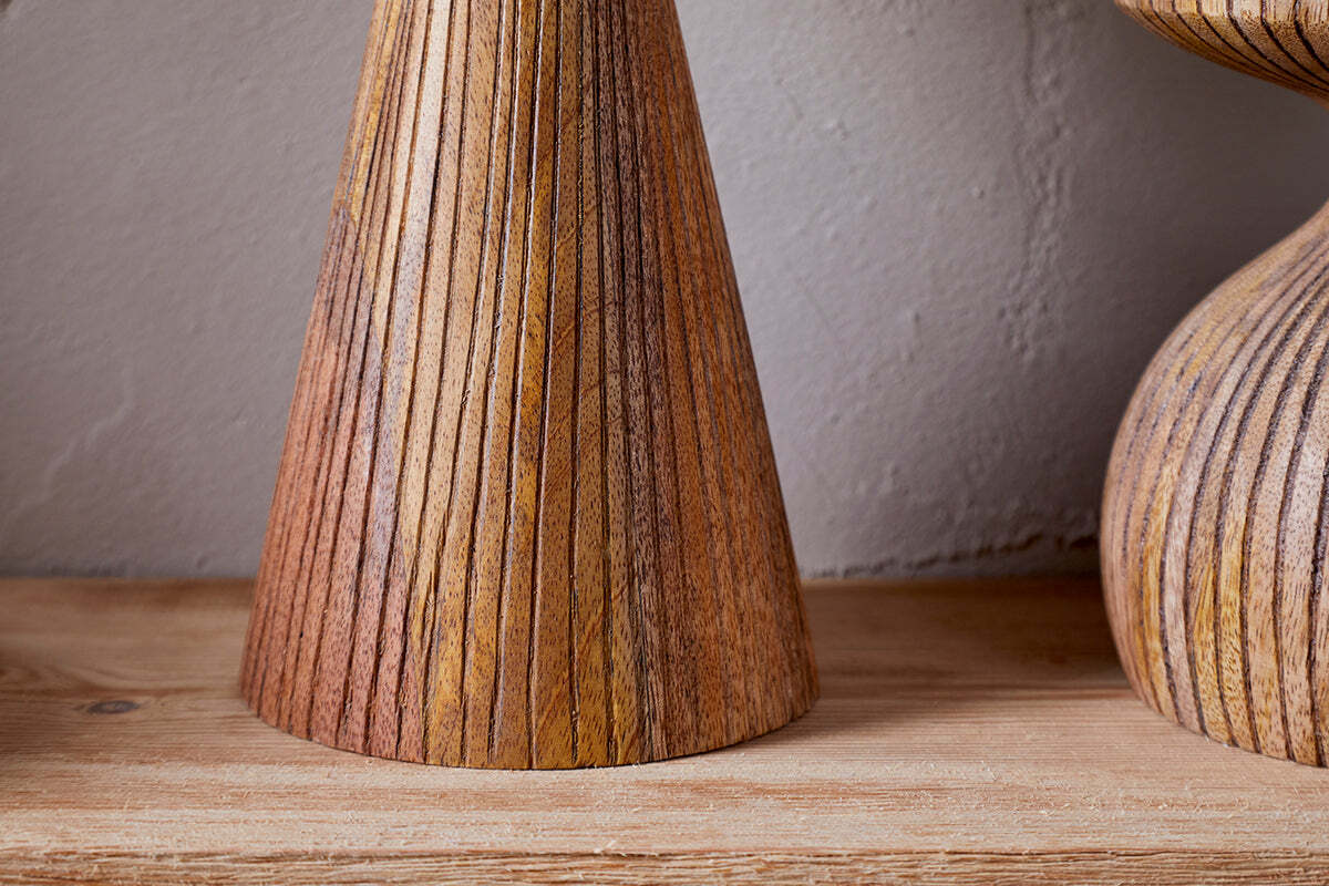Omari Mango Wood Candlestick - Natural