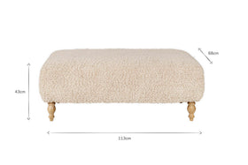 Otas Teddy Ottoman - Off White