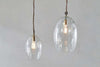 Otoro Recycled Glass Pendant - Clear - Large Oval