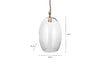 Otoro Recycled Glass Pendant - Clear - Large Oval