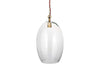 Otoro Recycled Glass Pendant - Clear - Large Oval