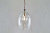 Otoro Recycled Glass Pendant - Clear - Large Oval