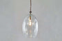Otoro Recycled Glass Pendant - Clear - Large Oval