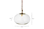 Otoro Recycled Glass Pendant - Clear - Large Round