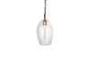 Otoro Recycled Glass Pendant - Clear - Small Oval
