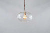 Otoro Recycled Glass Pendant - Clear - Small Round