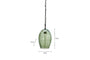 Otoro Recycled Glass Pendant - Green - Small Oval