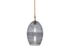 Otoro Recycled Glass Pendant - Smoke - Large Oval