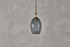Otoro Recycled Glass Pendant - Smoke - Small Oval