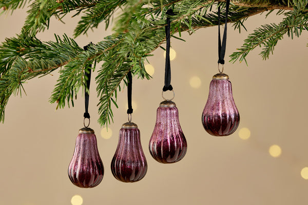 Pannee Drop Baubles - Ruby (Set of 4)