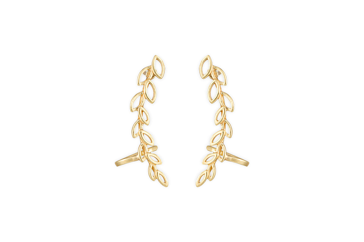 Pritee Ear Climbers - Gold-Trade nkuku