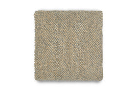 Paduna Jute & Cotton Cushion Cover - Soft Blue & Brown